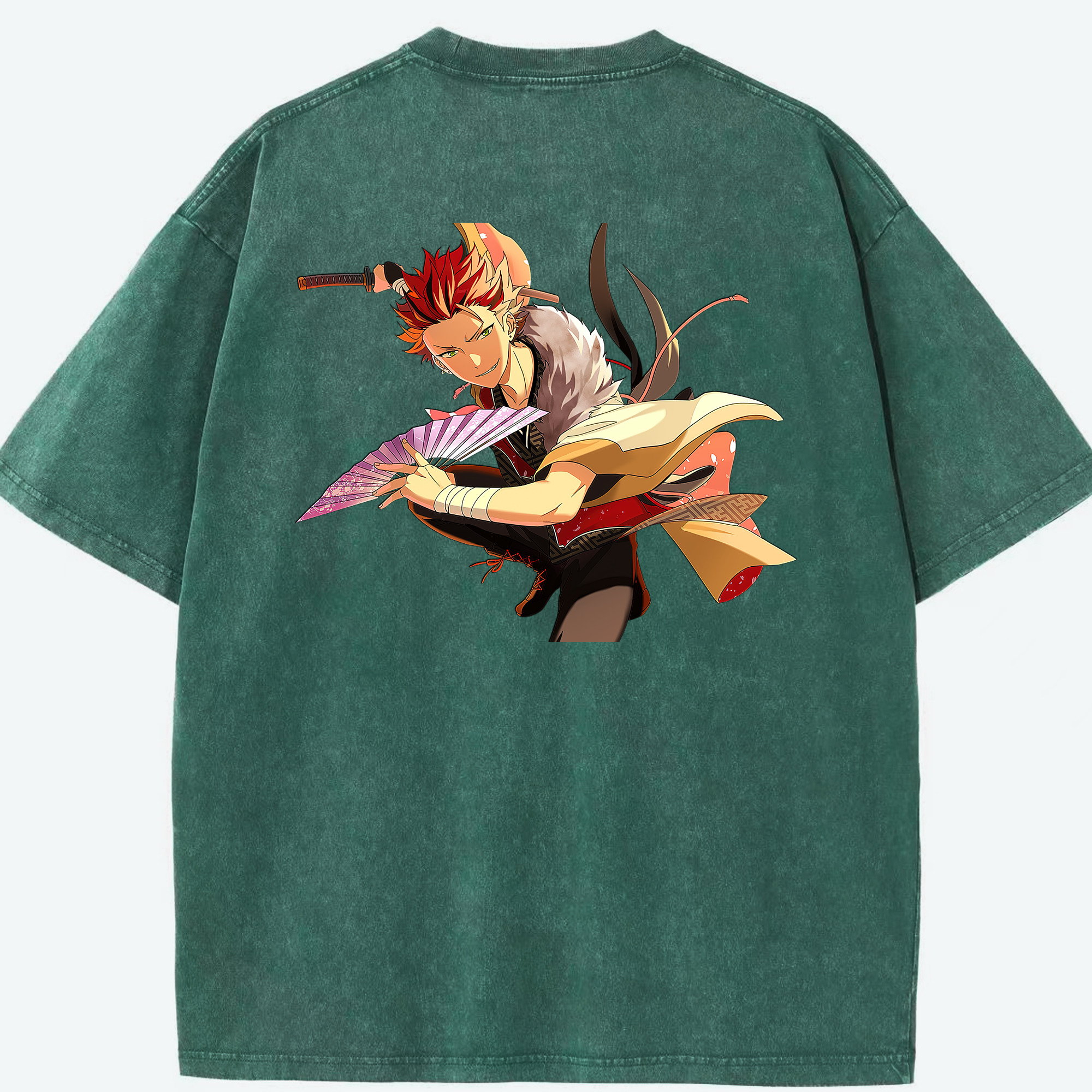（画像用） あんさんぶるスターズ! Ensemble Stars 綿100% ヴィンテージ風 半袖Tシャツ（背面プリント）